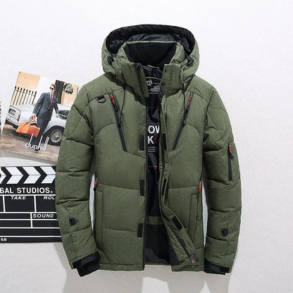 Herren Daunenjacke Kapuze Steppjacke