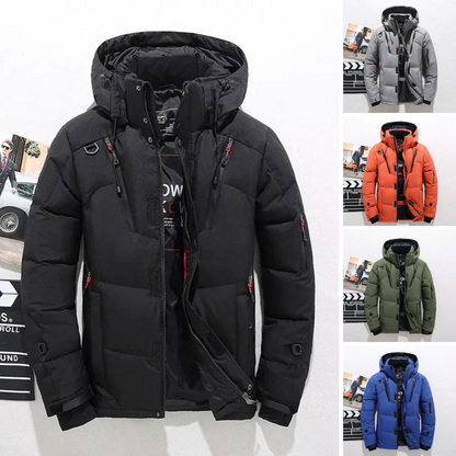 Herren Daunenjacke Kapuze Steppjacke