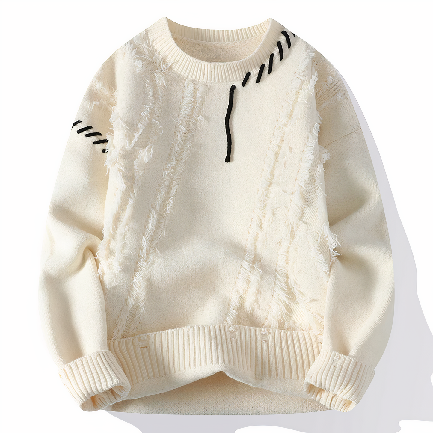 Norvielle Damen Patchwork Pullover Bunt