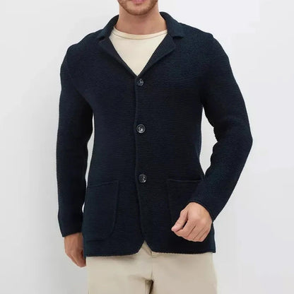 Herren Strickblazer Strukturmuster Eleganz