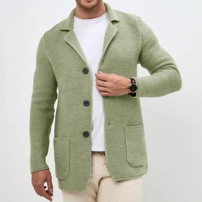 Herren Strickblazer Strukturmuster Eleganz
