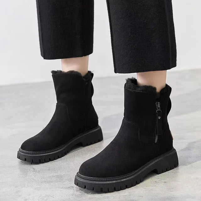 Damen Winterstiefel Mittelhohes Modell Rutschfestes Profil