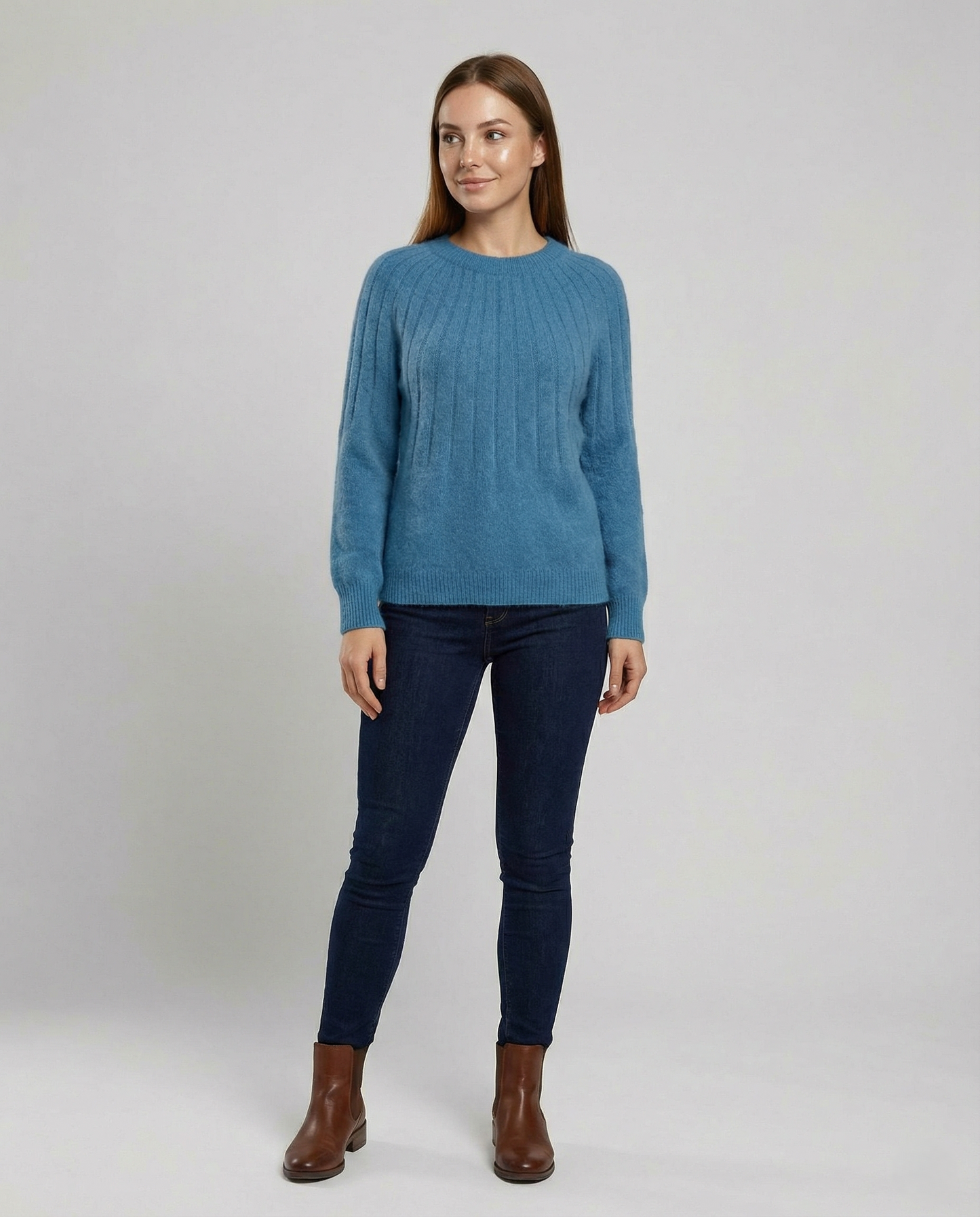 Damen Strickpullover Flauschig