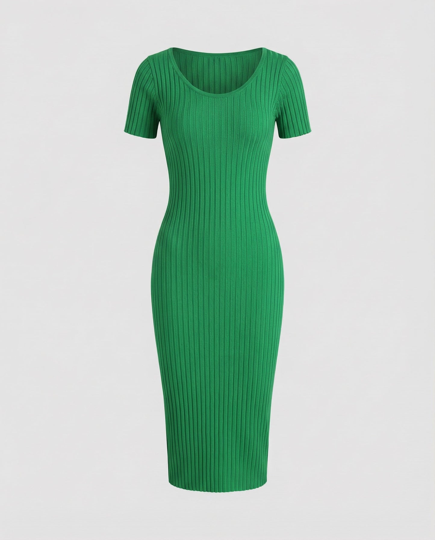 Norvielle Damen Slim-Fit Kleid Gerippt