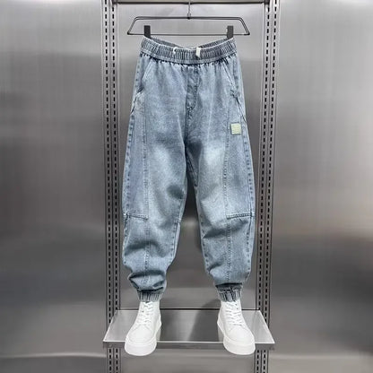 Herren Jogger Jeans Elastische Taille Baggy Denim - Norvielle
