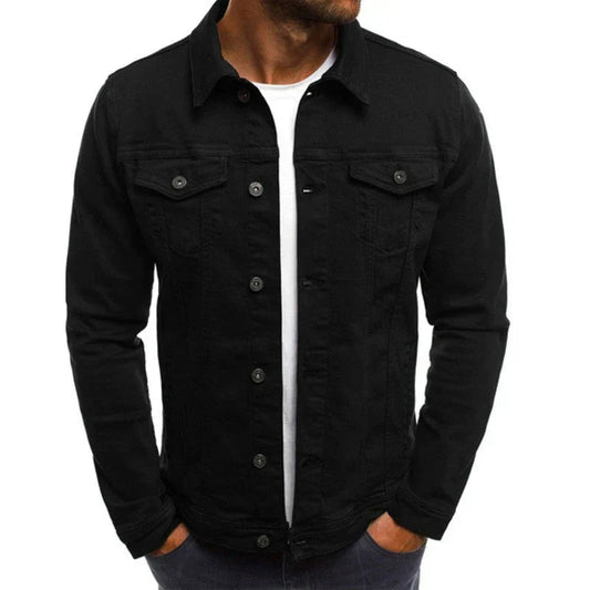 Herren Denimjacke Maßgeschneiderte Passform Strapazierfähiger Denim - Norvielle