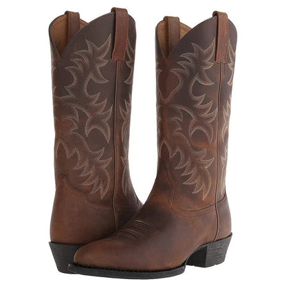 Damen Cowboystiefel Elegant Leder
