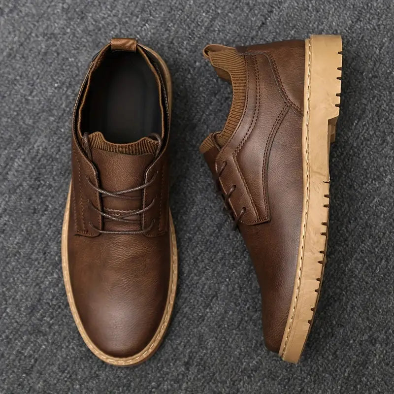 Derby-Schuhe | Schnürschuhe | Alltagsschuhe | Lederschuhe | Herrenschuhe-Braun-UK 5.5 / EU 39-Chaps Herrenmode