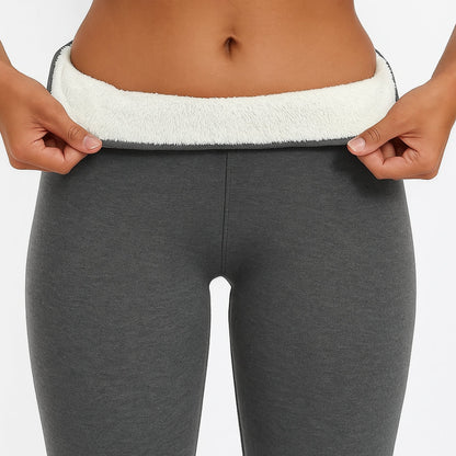Damen Leggings Fleece Blickdicht Elastischer Bund