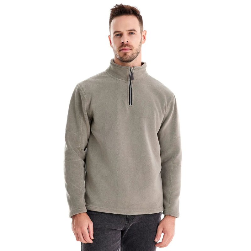Herren Strickpullover Warm Gefüttert Stehkragen