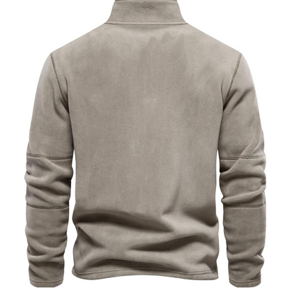 Herren Strickpullover Warm Gefüttert Stehkragen