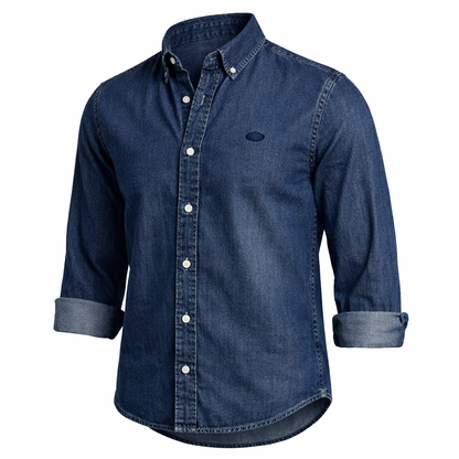 Herren Chambrayhemd Kentkragen modern