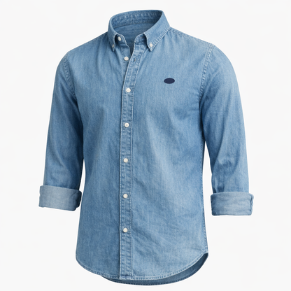 Herren Chambrayhemd Kentkragen modern - Norvielle