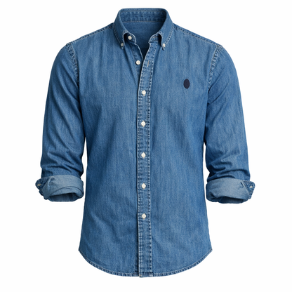 Herren Chambrayhemd Kentkragen modern
