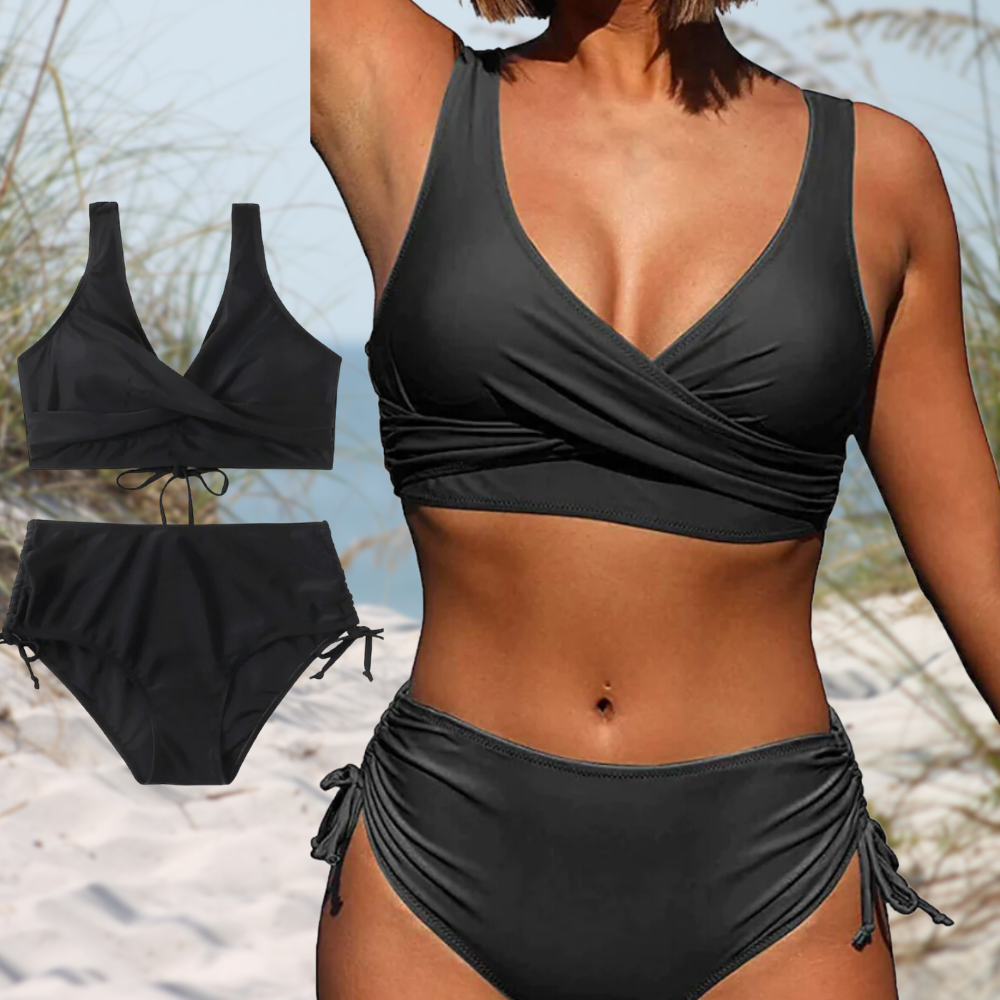 Norvielle Damen Bikini Hohe Taille