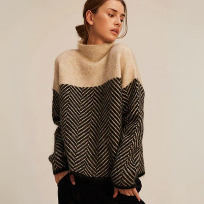 Damen Rollkragenpullover Oversize Warm - Norvielle