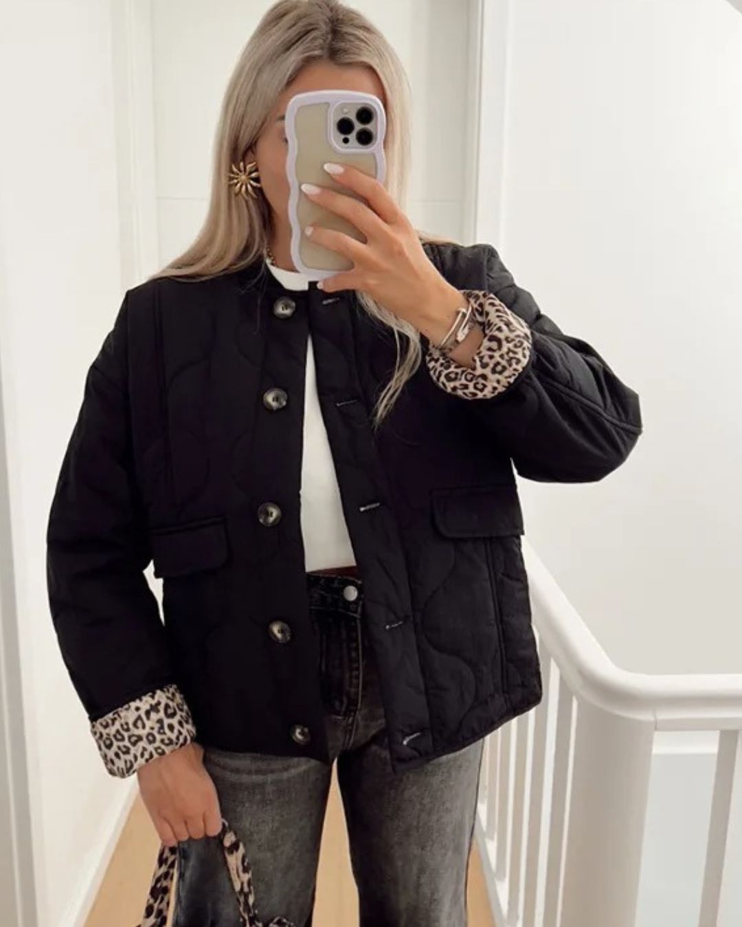 Norvielle Damen Leopardenjacke