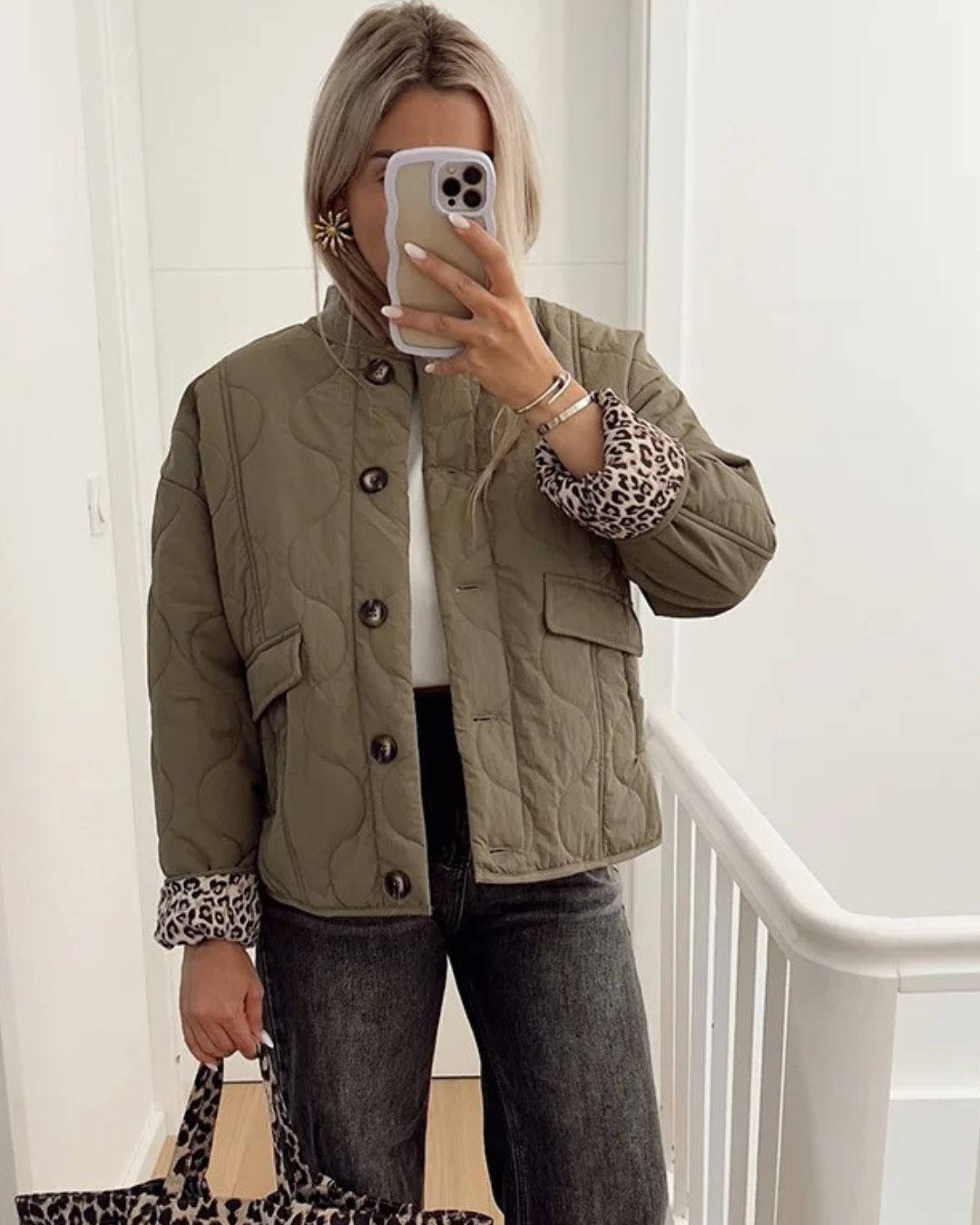 Norvielle Damen Leopardenjacke