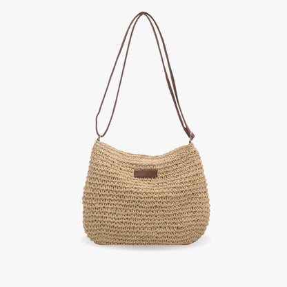 Damen Schultertasche Leder Lässig Braun - Norvielle