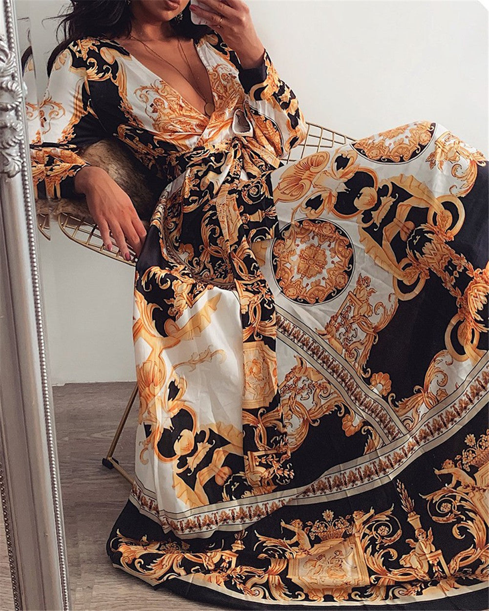Norvielle Damen Boho-Kleid mit Schlitz
