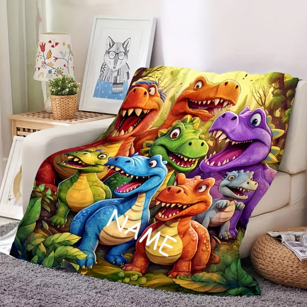 Kinder Geschenkdecke Dinosaurier Personalisiert - Norvielle