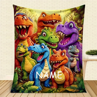 Kinder Geschenkdecke Dinosaurier Personalisiert