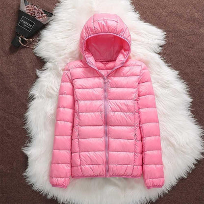 Norvielle Damen Daunenjacke Kapuze