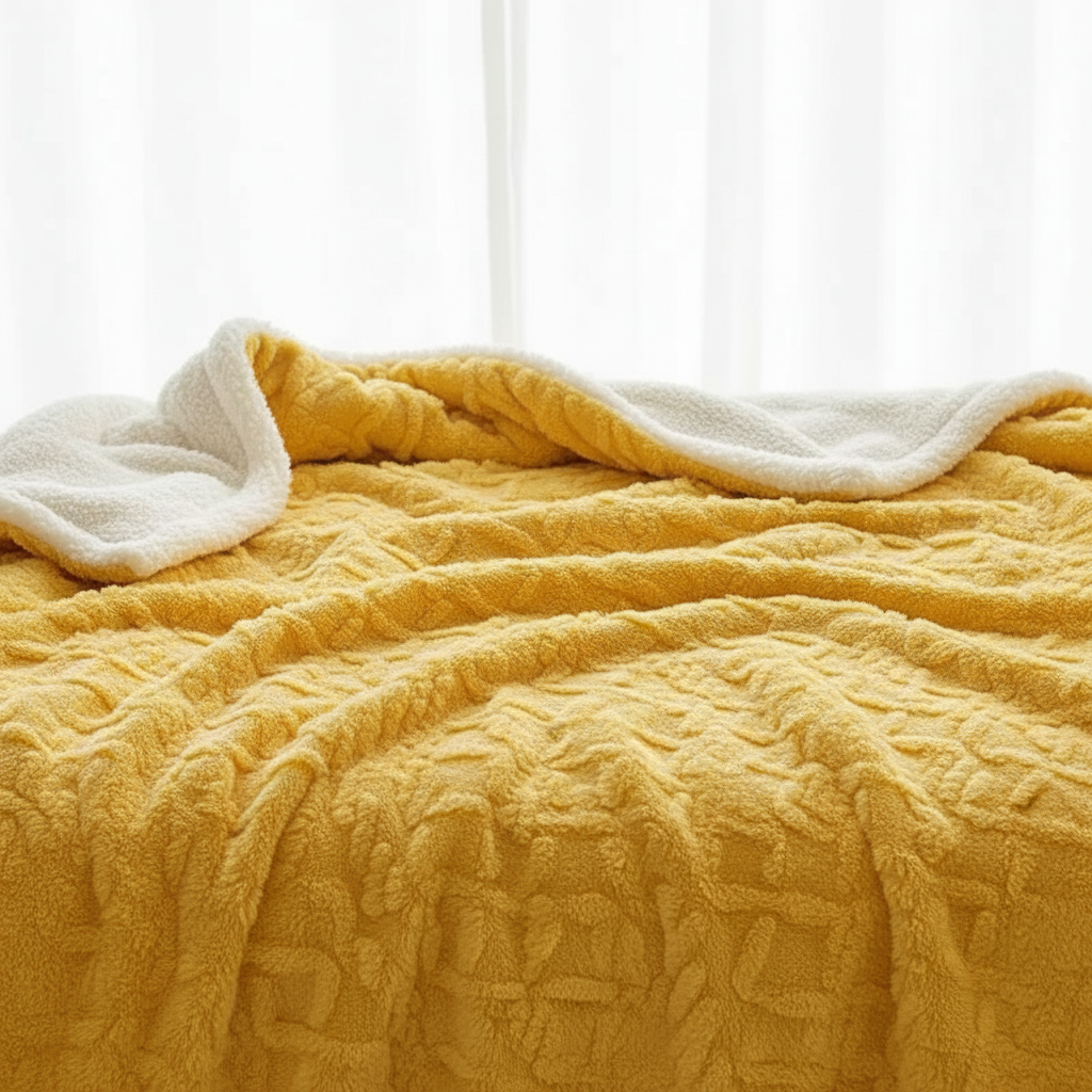 Lammwollfleece-Decke Warm Weich für Winter