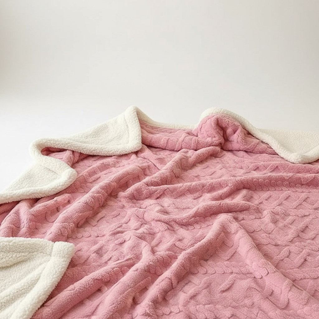 Lammwollfleece-Decke Warm Weich für Winter