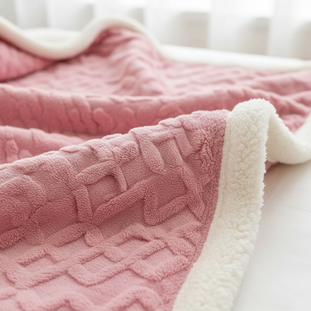 Lammwollfleece-Decke Warm Weich für Winter