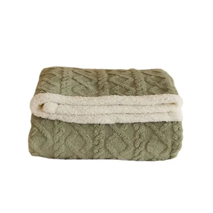 Lammwollfleece-Decke Warm Weich für Winter