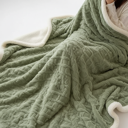 Lammwollfleece-Decke Warm Weich für Winter