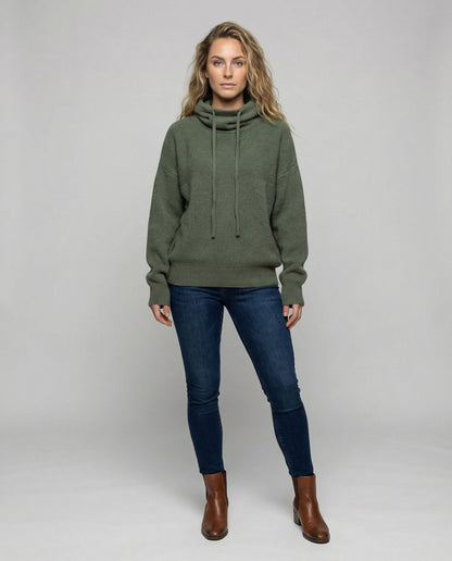 Eleganter Damen Rollkragenpullover Merino Wolle