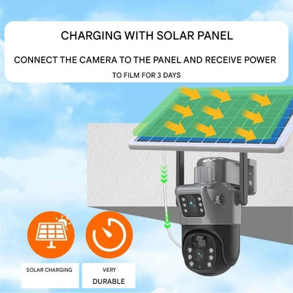 Drahtlose Solar-Überwachungskamera 4K 360°