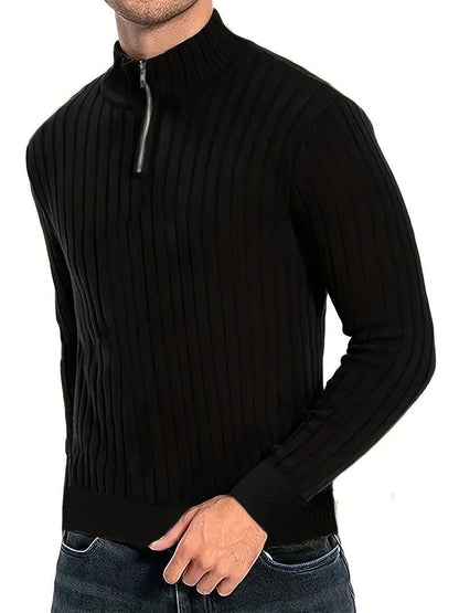 Herren Strickpullover Halb-Reißverschluss - Norvielle