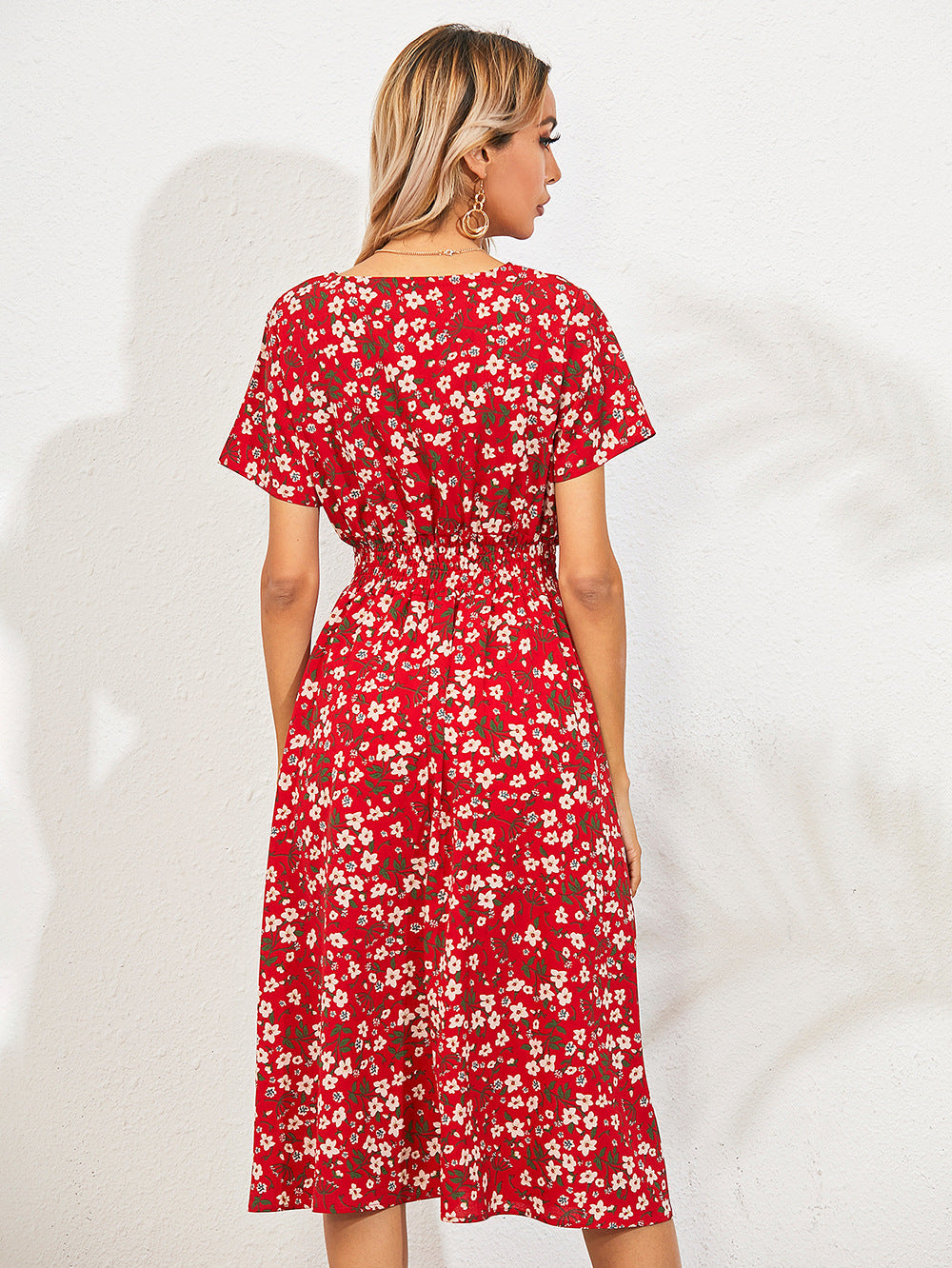 Elegantes Damen Sommerkleid Blumenmuster