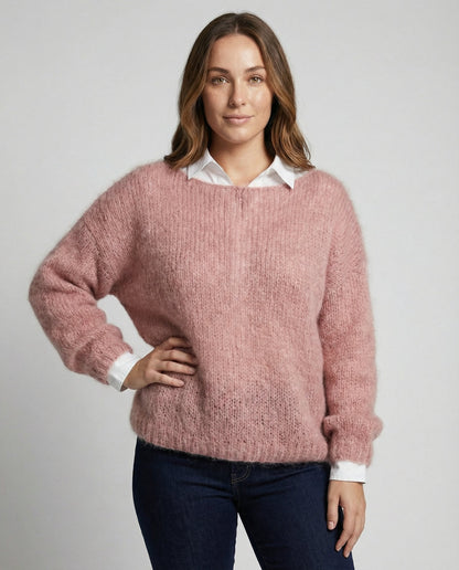 Damen Bunter Pullover Carmenstil - Norvielle