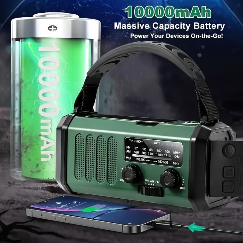 EcoPower Notfallradio Solar Taschenlampe USB-Ladefunktion