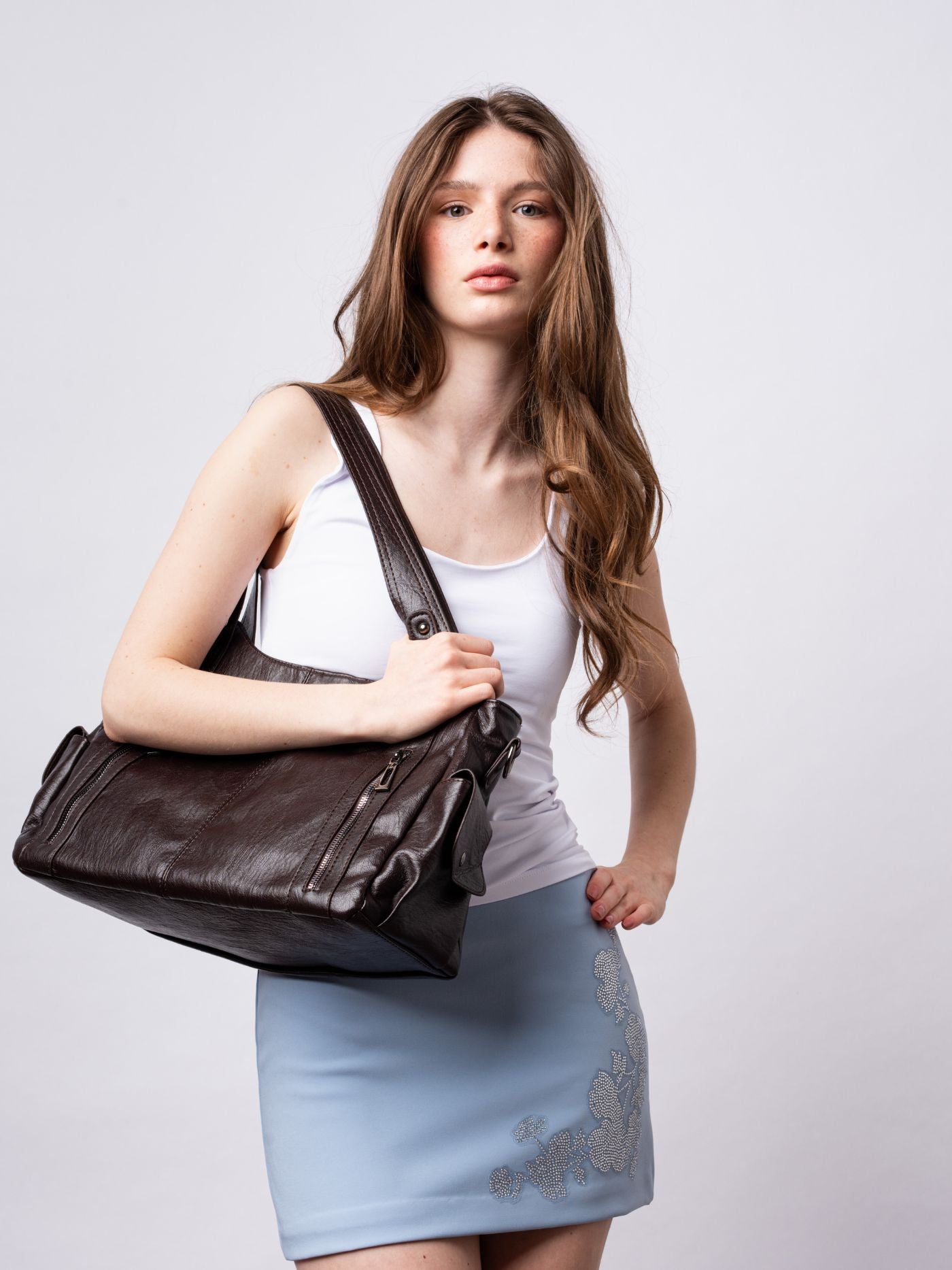 Damen City-Handtasche Crossbody Leder