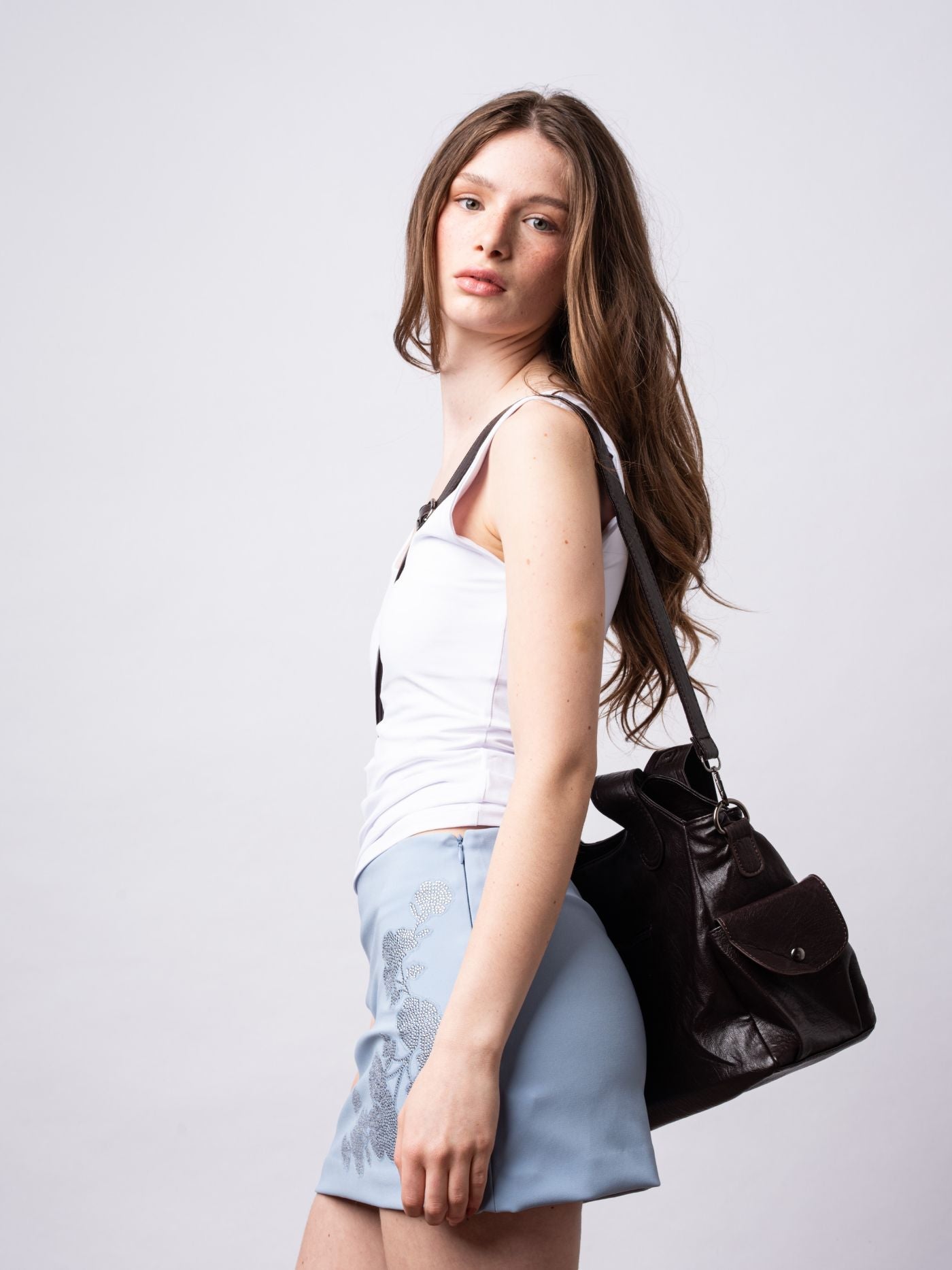 Damen City-Handtasche Crossbody Leder