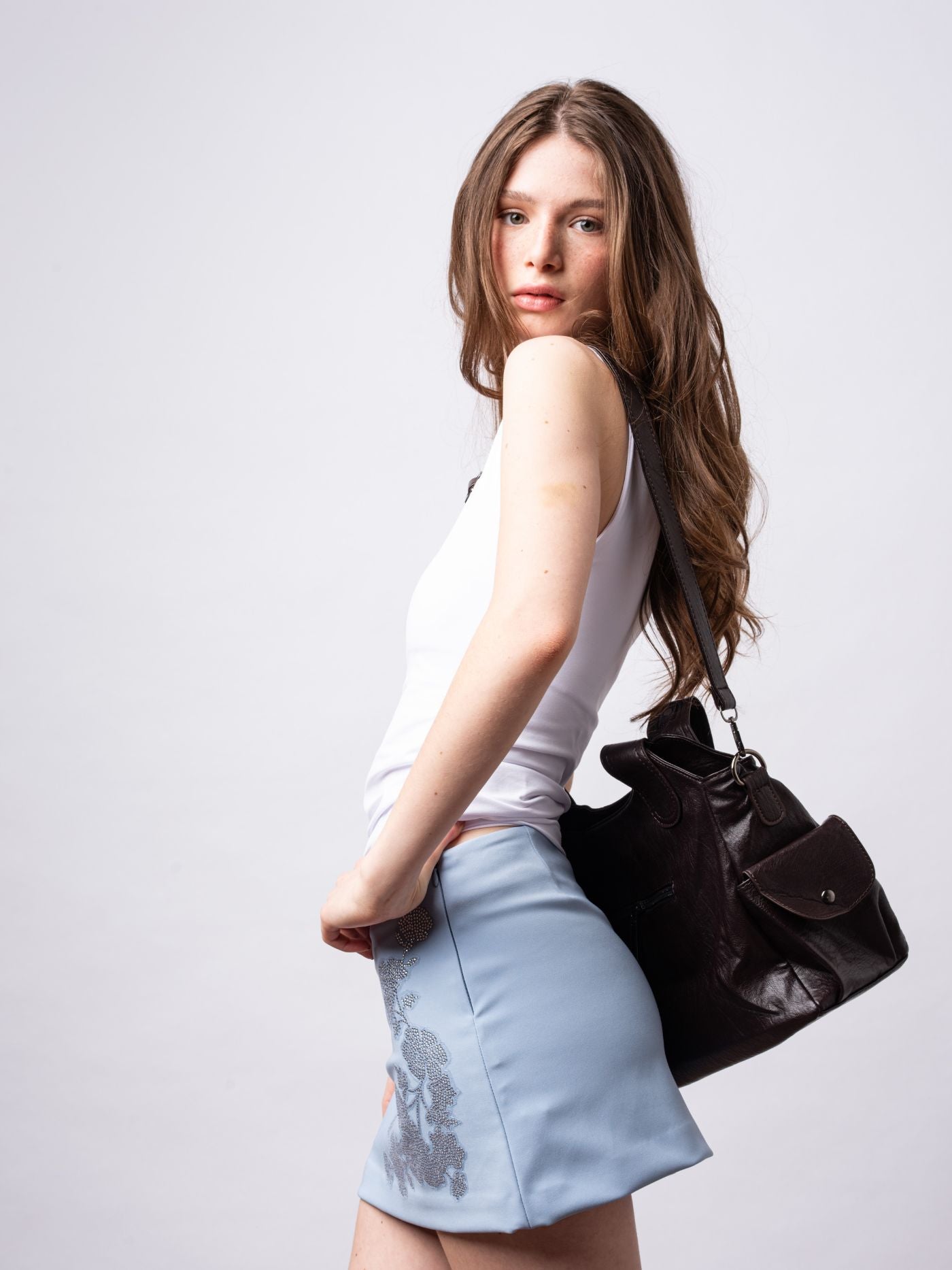 Damen City-Handtasche Crossbody Leder