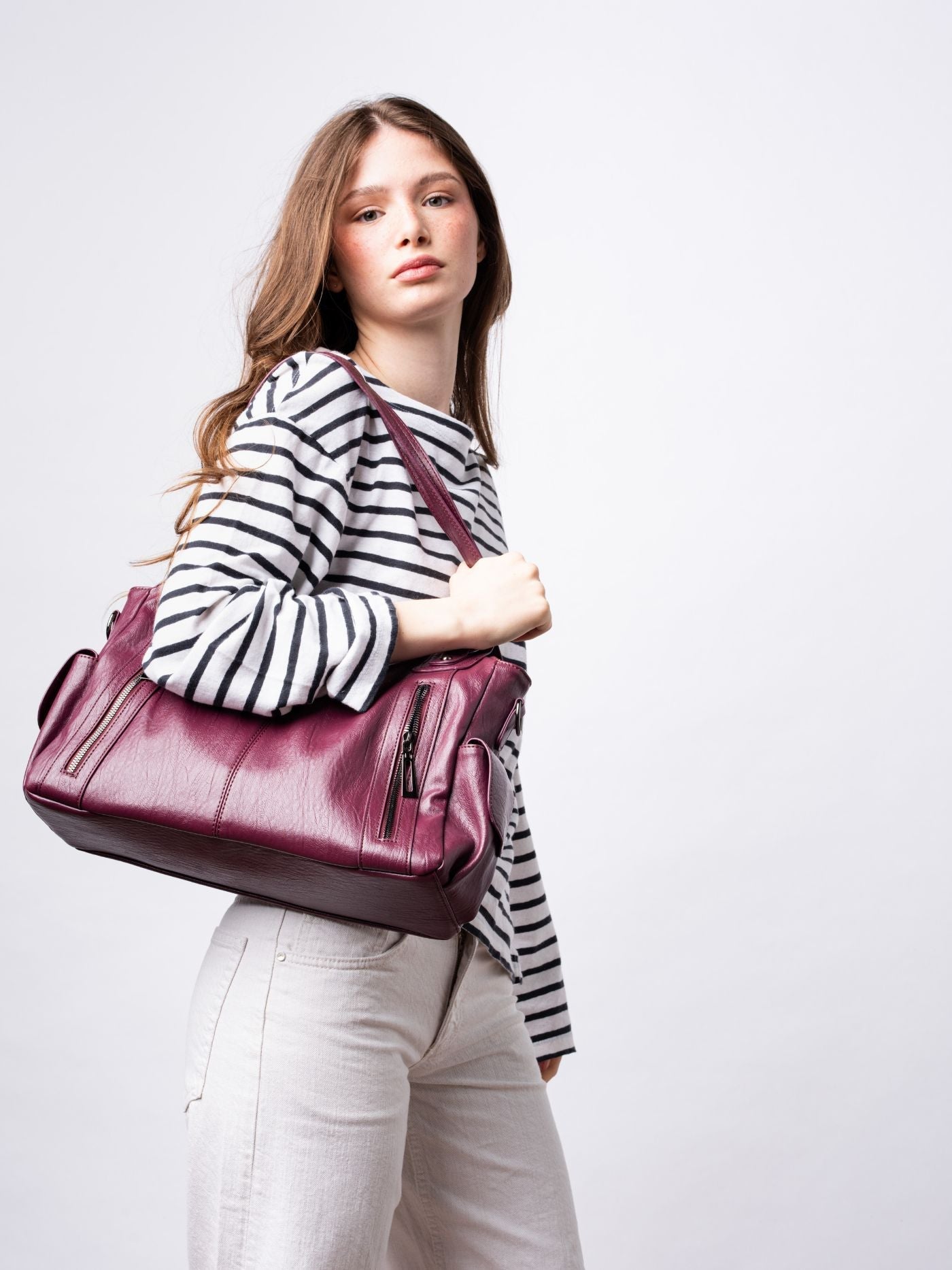 Damen City-Handtasche Crossbody Leder