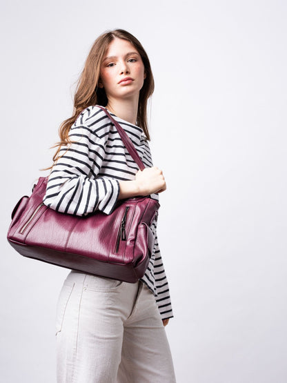 Damen City-Handtasche Crossbody Leder