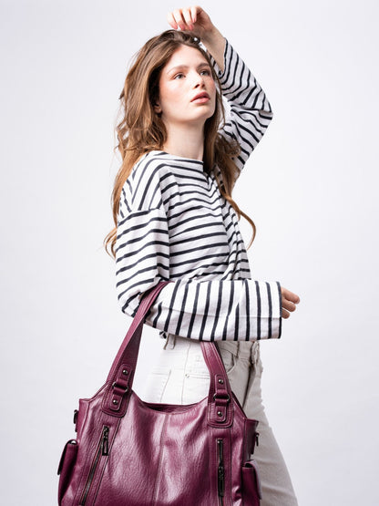 Damen City-Handtasche Crossbody Leder