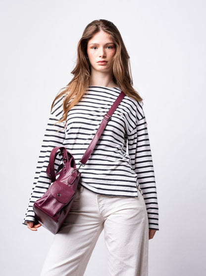 Damen City-Handtasche Crossbody Leder
