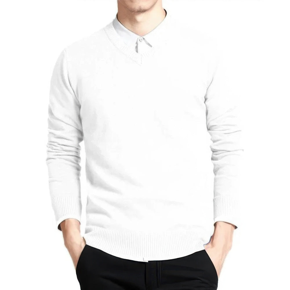 Herren Pullover V-Ausschnitt Ruhige Form