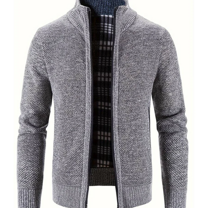 Herren Strickweste Offene Front Klare Struktur