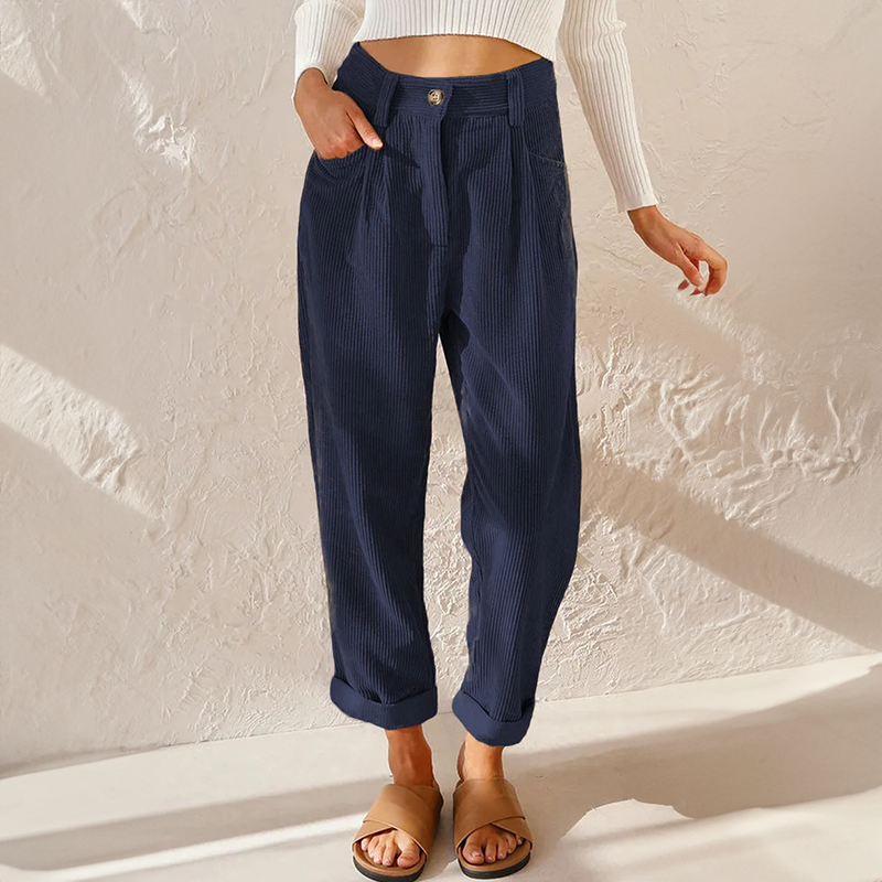 Damen High Waist Wide Leg Hose