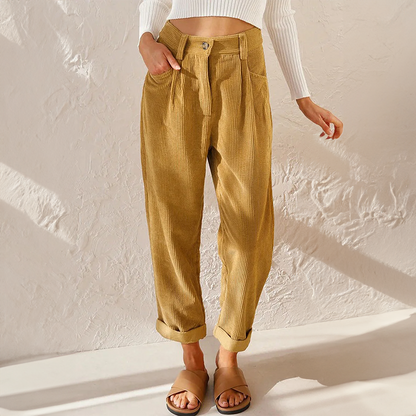 Damen High Waist Wide Leg Hose - Norvielle