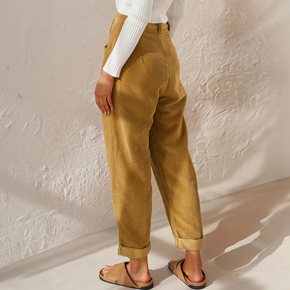 Damen High Waist Wide Leg Hose